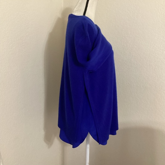 Magaschoni New York Layered 100% Cashmere Sweater Royal Blue M - Picture 5 of 8